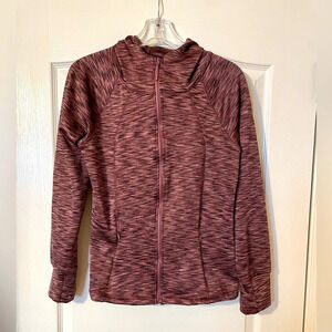 Spyder Active Women's Plum Tech Fleece Hoodie Jacket Size M Active Workout Gym